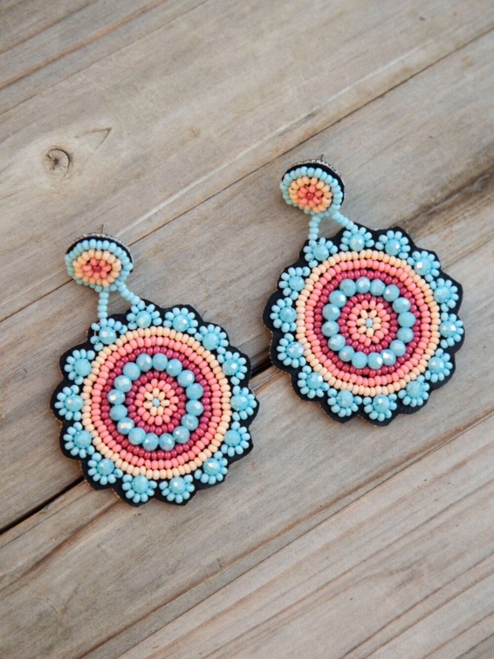 Genuine Mayan Beaded Earrings